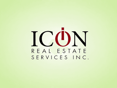 ICON Real Estate Services Inc. logo centered on a light green background.