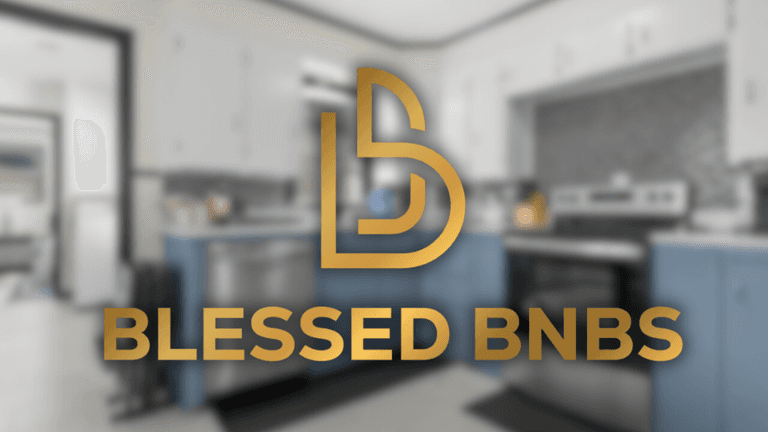 Blessed BNBS logo representing Jeff Thomas’s data-driven luxury short-term rental business, focused on guest experience and operational efficiency.