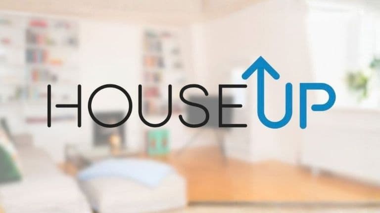 HouseUP logo featuring a cozy living room with a stylish couch, symbolizing luxury home transformations in London.