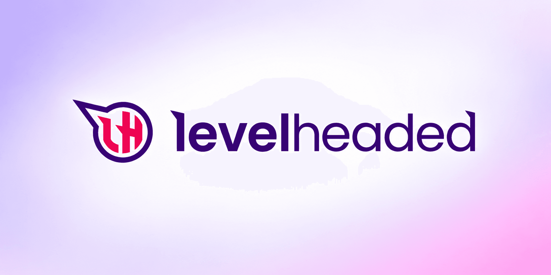 Logo of Levelheaded with stylized lettering and a colorful gradient background