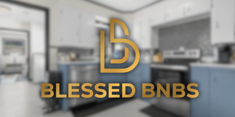 Blessed BNBS logo representing Jeff Thomas’s data-driven luxury short-term rental business, focused on guest experience and operational efficiency.